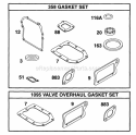 Gasket Set Diagram and Parts List for 095902-0115-01  Briggs and Stratton Engine